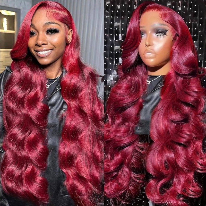 FRONTAL LACEWIG RED 13X6 BODYWAVE HD